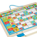 Melissa & Doug Magnetic Wooden Responsibility Chart Toddler Routine, Kids Reward Board, Chores Chart, Responsibility Tool for Kids Ages 3+