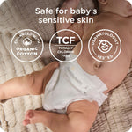 Our Diapers | The First EWG Verified & Microbiome-Friendly Diaper | 12-Hour Leak Protection | Made with Organic Cotton & Plant-Derived Materials | Totally Chlorine Free | Size NB (<10 lbs) 32 Count