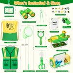 Toycost Kids Explorer Kit & Bug Catcher Kit with Vest, Carry Bag, Binoculars,Observation Jar, Butterfly Net, Magnifying Glass, Outdoor Nature Exploration STEM Toys Camping Gift for Boys Girls Ages 3-7