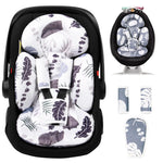 TinlyFinly Infant Car Seat Insert, Head and Body Support, Reversible Newborn Insert Compatible with Baby Carseat, Stroller, Mamaroo Swing, Rocker, Bouncer. Baby Car Seat Cushion - Blue Leaf