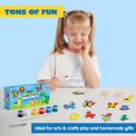 JOYIN 12 pcs Wooden Magnets, Spring Arts & Crafts for Boys and Girls, Children Painting Craft Activities Kit, Craft Toys Gifts for Birthday Easter