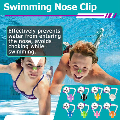 Joworthy 32 Pcs Swimming Nose Clip for Kids Age 7+ and Adults, 8 Colors