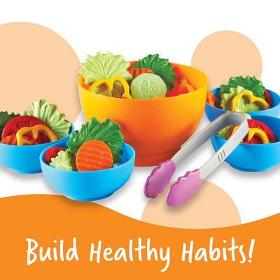 Learning Resources New Sprouts Garden Fresh Salad Set - 38 Pieces, Ages 18+ Months, Pretend Play Food for Toddlers, Kitchen Toys