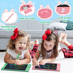 FLUESTON LCD Writing Tablet for Kids, 8.8 Inch Drawing Tablet for Boys Girls 3 4 5 6 7 8 Year, 3pcs in 1 Pack Drawing Pad Birthday Christmas Gift for Kid Educational Doodle Board Cute Unicorn Toy