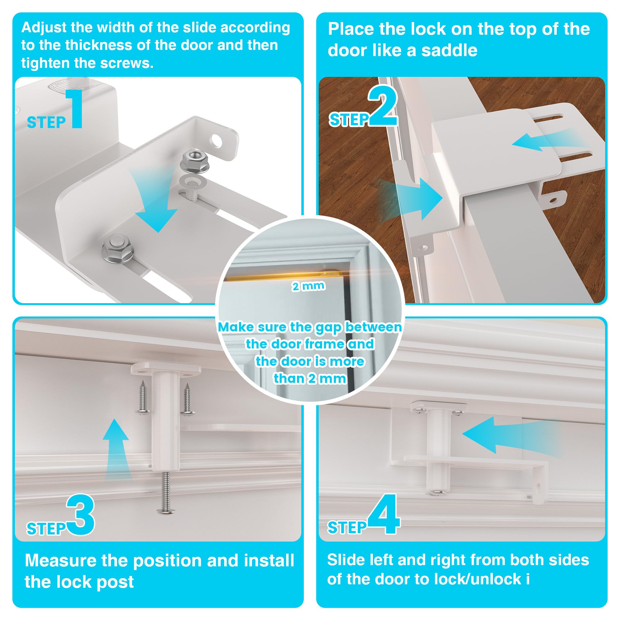 Adjustable Child Safety Door Top Lock｜Metal Child Proof - Door Locks ...