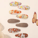 doboi 40Pcs Toddler Hair Clips Hair Barrettes Baby Girls Hair Bows Clips Floral Print Non Slip Snap Hairpins Flower Hair Clips for Girls Kids Toddler Hair Accessories