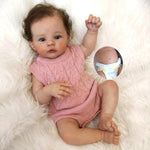 Zero Pam Reborn Baby Dolls Silicone Full Body-18‘’ Posable Anatomically Correct Girl, Realistic Babys Doll, Full Silicone Baby Doll, Real Life Reborn Dolls for Girls