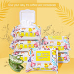 HAPPY BUM - 180 Count Saline Baby Wipes, Unscented, 7.4 x 7.2 Inch, Moist and Refreshing, Multi-Purpose Use, Ideal for Travel