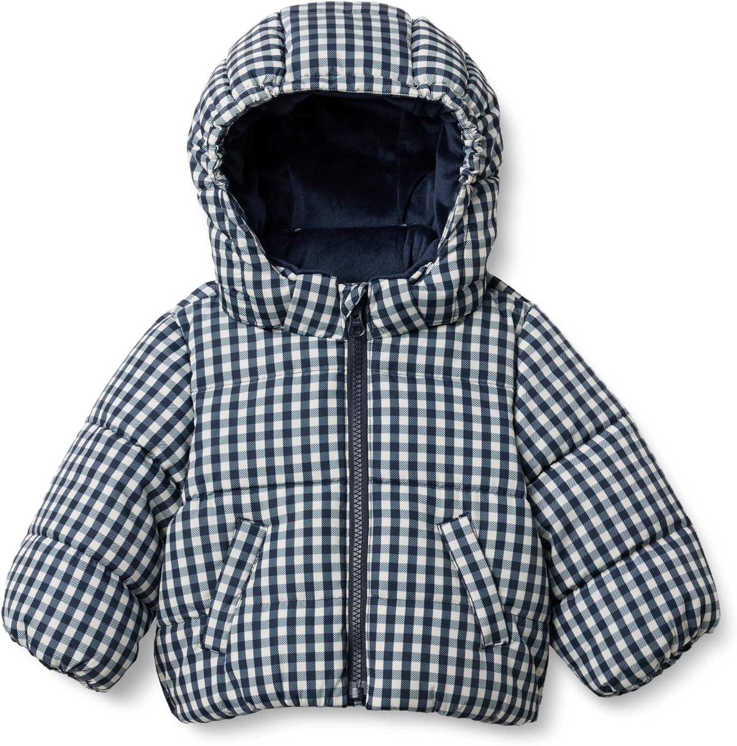 Amazon Essentials x Sofia Grainge Babies, Toddlers, and Boys' Water-Resistant Hooded Puffer Jacket