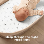 2-Pack Baby Bassinet Sheets Girl, Boy - 33x17 Viscose Derived from Bamboo Bedside Mattress Fitted Bassinet Sheets, Compatible with Halo Bassinest Swivel Sleeper, Baby Delight, Graco (Nordic)