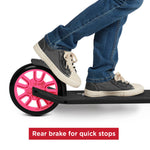 Radio Flyer Kickstart Max, Lightweight and Foldable Two-Wheel Kick Scooter Ages 8+, 220 lb Max, Large Wheels and Front Suspension for Smooth Ride