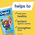 Orajel Naturals Super Mario Kids Fluoride Toothpaste, Berry, 4.2 Oz, 4-Pack