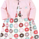 Hudson Baby Baby Girls' Cotton Dress and Cardigan Set