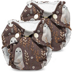 Kanga Care Lil Joey Newborn All in One AIO Cloth Diaper (2pk) Boo 4-12lbs