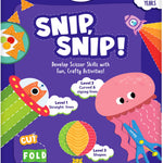 Skillmatics Scissor Skills Activity Book - Snip, Snip, Art & Craft Kit for Kids, 2 Child-Safe Scissors, 25 Fun Activities, TikTok Viral Sensation, Gifts for Girls & Boys Ages 3, 4, 5, 6, 7