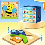 Bekayshad Wooden Puzzles Toddler Toys Gifts for 1 2 3 Year Old Boys Girls, Animal Jigsaw Puzzles Montessori Toys, Learning Educational Christmas Birthday Gifts for Girls Boys Ages 1-3