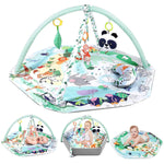 dearlomum Baby Play Mat Baby Gym,Funny Play Piano Tummy Time Baby Activity Mat with 5 Infant Sensory Baby Toys, Music and Lights Boy & Girl Gifts for Newborn Baby 0 to 3 6 9 12 Months (Pink)