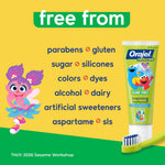 Orajel Naturals Sesame Street Kids Fluoride-Free Toothpaste, Berry, 1.5 Oz