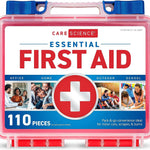Care Science First Aid Kit, 110 Pieces | Professional Use for Travel, Work, School, Home, Car, Emergency, Survival, Camping, Hiking, and More