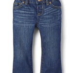 The Children's Place Baby Girls and Toddler Girls Basic Bootcut Jeans, Indigo Stone, 6-9 MONTHS