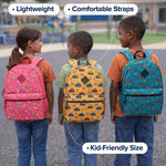 SUPRANICE 24-Pack 17" Elementary Bulk Backpacks for School, Bulk Printed Bookbags for Boys and Girls Ages 5-11, Assorted Prints for School Drives, Donations, and Giveaways