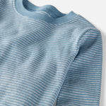 little planet by carter's Baby 2-Piece Pajamas Made with Organic Cotton, Teal Stripes, 9M