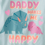 The Children's Place,Baby Girls,and Toddler Family,Mom,Dad,Sibling Short Sleeve Graphic T-Shirts,multipacks,Dino/Family/Daddy 3-Pack,18 Months,24 Months