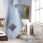 Ring Sling Baby Carrier - USA Lab Tested, 100% Natural Cotton Muslin, Breathable & Ergonomic Ring Sling Dark Blue
