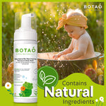 BOTAO Baby Sensitive Tear Free Foaming natural Shampoo & Body Wash – Fragrance Free 99% Natural Ingredients Ultra Gentle Vegan Baby Shampoo & Body Wash