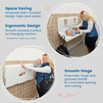 ECR4Kids Horizontal Wall-Mounted Changing Station, Baby Changer, White Granite