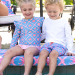 RUGGEDBUTTS Boys Performance Hybrid Stretch Swim Trunks - Fashion Swim Trunks, UPF 50+, Boy Swim Trunks
