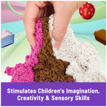 Kinetic Sand Scents, Ice Cream Treats Playset with 3 Colors Scented Play Sand & 6 Tools, Sensory Toys for Kids Ages 3 and up
