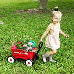 Radio Flyer My 1st Wagon 2-in-1 Walker & Pull Wagon with Beach and Garden Tools for Toddlers Ages 1-4, Red Amazon Exclusive