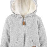 Simple Joys by Carter's Baby Hooded Sweater Jacket with Sherpa Lining