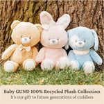 GUND Baby Sustainable Puppy Plush, Stuffed Animal Made from Recycled Materials, Gift for Babies and Newborns, Blue/Cream, 13”
