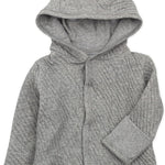 HonestBaby Matelasse Snap-Front Hoodie 100% Organic Cotton Infant Baby Boys, Girls