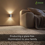 L LOHAS LED Night Light, Night Lights Plug into Wall, Smooth Silver Glossy Plating Metal-Shade Nightlights, Light Sensor, Soft White 3000K, Dimmable Nightlight Plug in for Hallway Bedroom,2 Pack