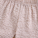 Arvbitana Toddler Kids Baby Boy Girl Gingham Seersucker Shorts Elastic Waist Striped Shorts Summer Casual Short Pants Bottoms (US, Age, 9 Months, 12 Months, D-Khaki)