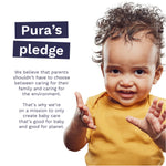 Pura Hypoallergenic Diaper Pants Size 8 (41+ lbs) Overnight, up to 12 Hours Leak Protection, Suitable for Sensitive Skin, Totally Chlorine Free, Soft Organic Cotton, 3 Packs of 15 (45 Pull Up Pants)