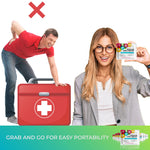First Aid Emergency Medical Kit Mini and Travel Size - | Great for Kids, Schools, Business, Hiking, Camping | Wound Care Products (Multi-Color) (1)