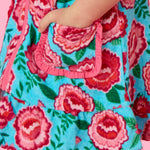 RuffleButts Baby/Toddler Girls Terry Butterfly Sleeve Full Zip Cover-Up - Bright Blossoms, 6-12m