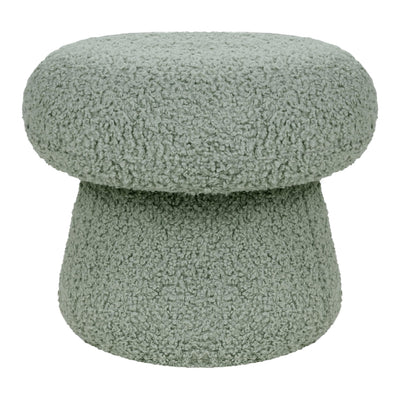 Babyletto Kids Mushroom Pouf - Ottoman Foot Rest - Poofy Plush Teddy Loop Round Footrest Stool for Couch - GREENGUARD Certified Soft & Stuffed, Comfy Pouf Ottoman for Living Room & Nursery Floor, Sage