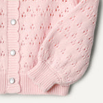 Amazon Essentials Baby Girls' Lightweight Cotton Cardigan Sweater, Light Pink, 24 Months