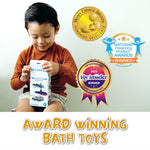 SplashEZ Bath Toys for Kids Ages 4-8, Kids Bath Toys for Boys, Mold Free No Hole Sealed, Soft Durable Army Play Set Submarine Tank Airplane Jet, No Mold for Water Tub & Pool, Ages 0-1-3-4-5-6-8