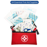 Swiss Safe Kids First Aid Kit for Kids 64 Pieces - for Travel, Home & Car Emergency Kit, Baby & Toddler First Aid, Small Portable Kit, 2 Pack