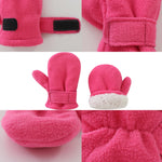 Baby Toddler Mittens Boys Girls Winter Outdoor Gloves Kids Easy-On Fleece Warm Mitterns Pink Rose Khaki 3 Pairs M（1-2 years）