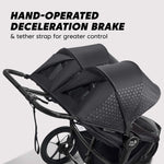 Baby Jogger Summit X3 Double Jogging Stroller, Midnight Black, Buggy for Two, Smooth Ride for Walking or Jogging, Compact Fold, Increased Airflow, All-Terrain Air Filled Tires and All-Wheel Suspension