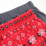 HonestBaby Multipack Harem Pants Roomy Fit Pull on Bottoms 100% Organic Cotton for Baby Boys, Girls, 2-Pack Fair Isle Red