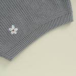 Mubineo Baby Girl Winter Clothes Cute Flower Sweater Crewneck Pullover Long Sleeve Knit Newborn Infant Sweaters (US, Age, 18 Months, 24 Months, Grey)