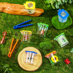 Halloscume 12 Pack Insect Bug Viewer for Kids with Tweezers Magnifying Insect Box Insect Observation Kit Bug Catcher Bug Container Insect Cage Bug Jar for Science Nature Exploration Collecting Kit